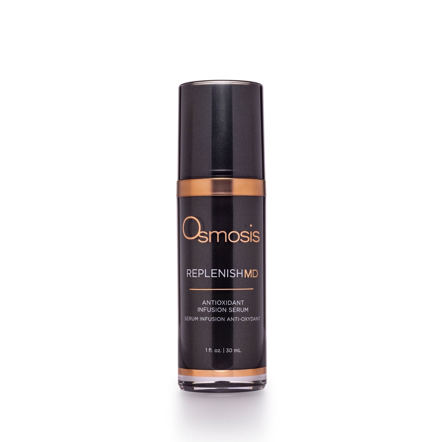 Osmosis Replenish MD serum bottle on a white background
