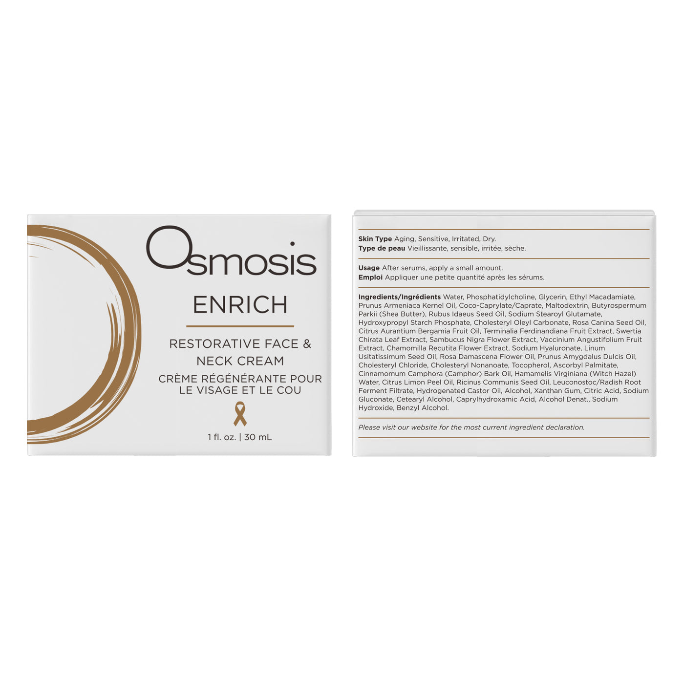 Osmosis Enrich Restorative Face & Neck Cream packaging on a white background