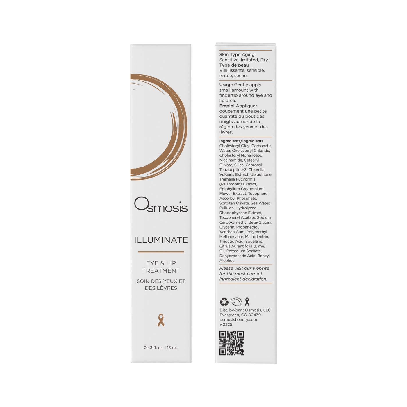 Osmosis Illuminate Eye & Lip Treatment packaging on a white background