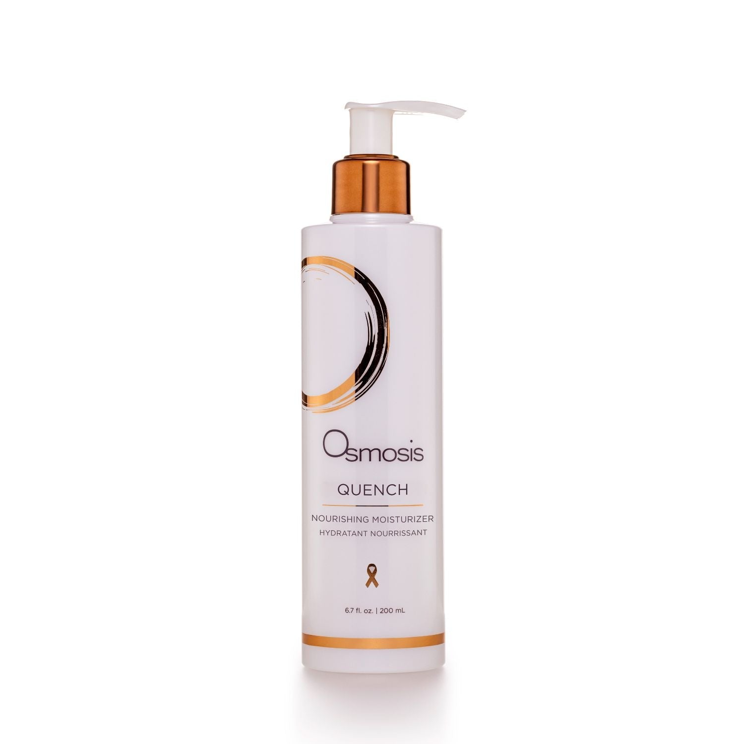 Osmosis Quench moisturizer large pump bottle on a white background
