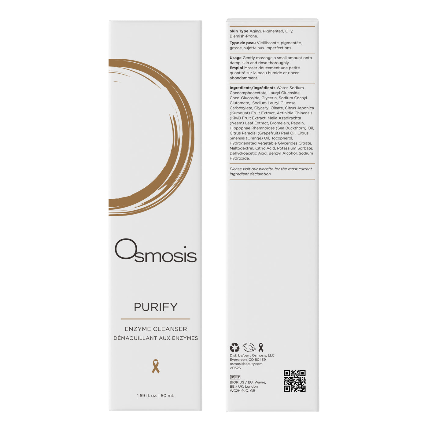 Osmosis Purify Enzyme Cleanser packaging on a white background