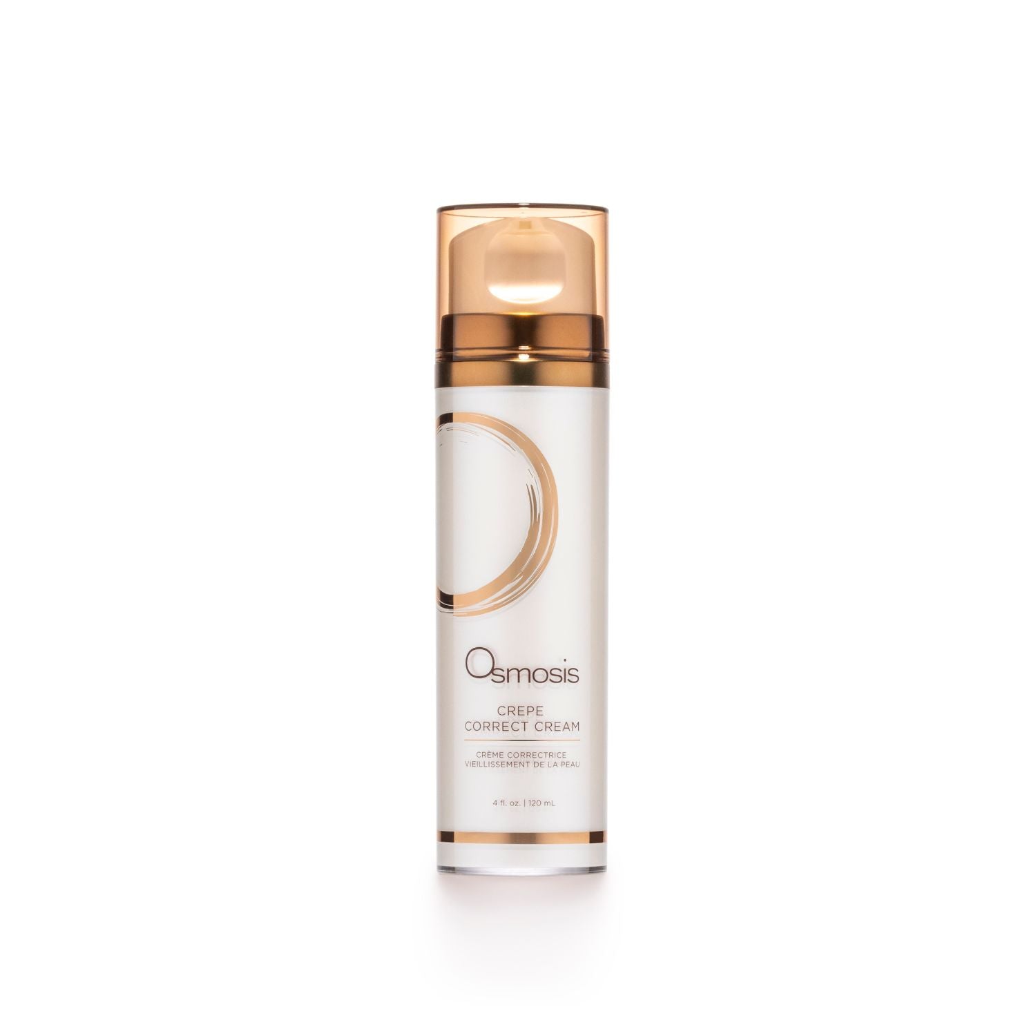 Osmosis Crepe Correct Cream bottle on a white background