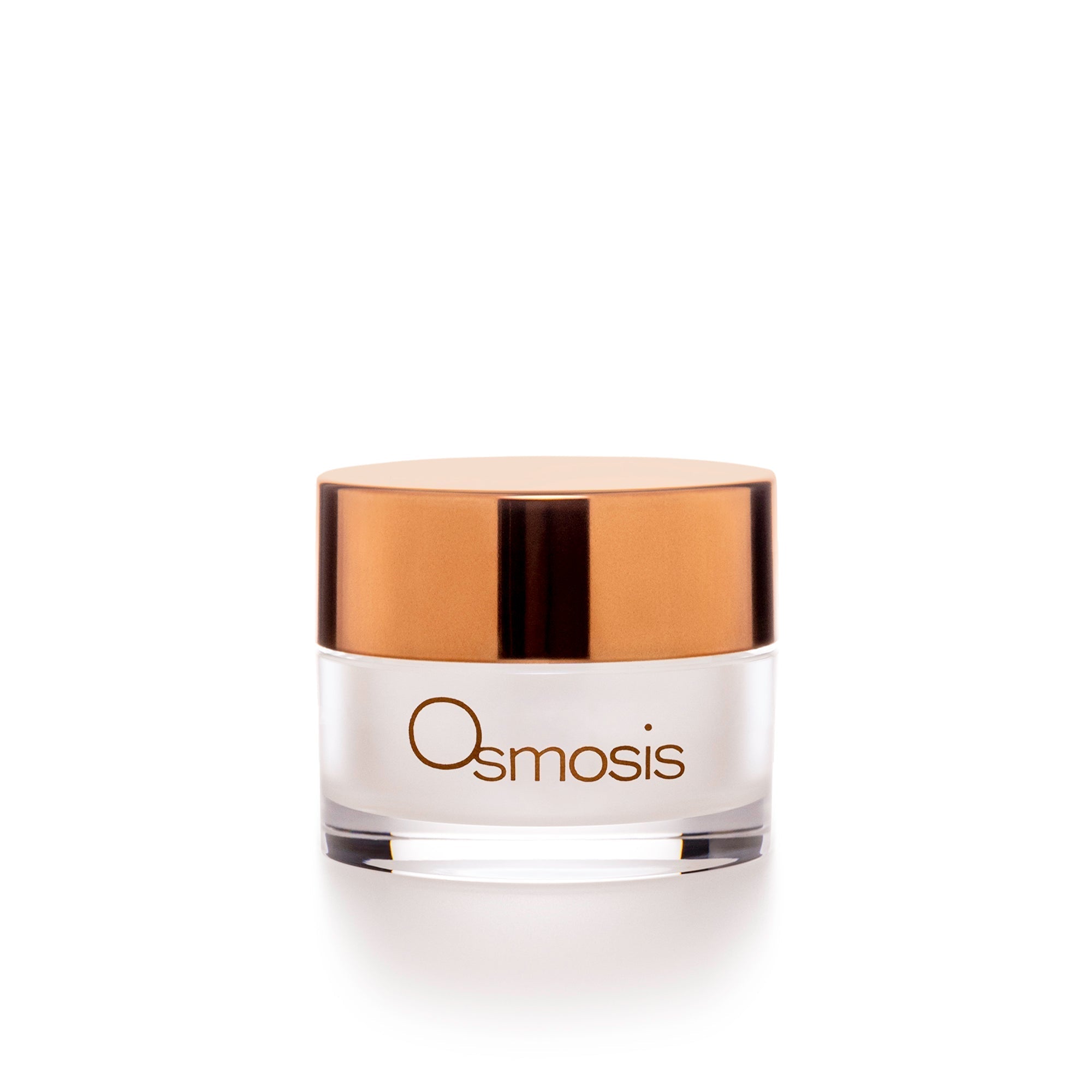 Osmosis accelerate mask skincare jar with a copper lid on a white background