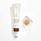 Osmosis Illuminate eye and lip treatment with applicator on a white background with product dollup