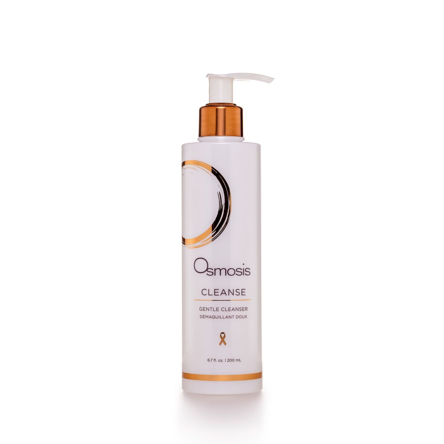 Osmosis Gentle Cleanser bottle with pump on a white background