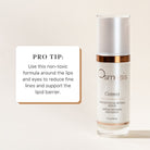 Osmosis skincare serum bottle with usage tip on a light background