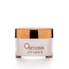 Osmosis Lift Away skincare product jar with gold lid on a white background