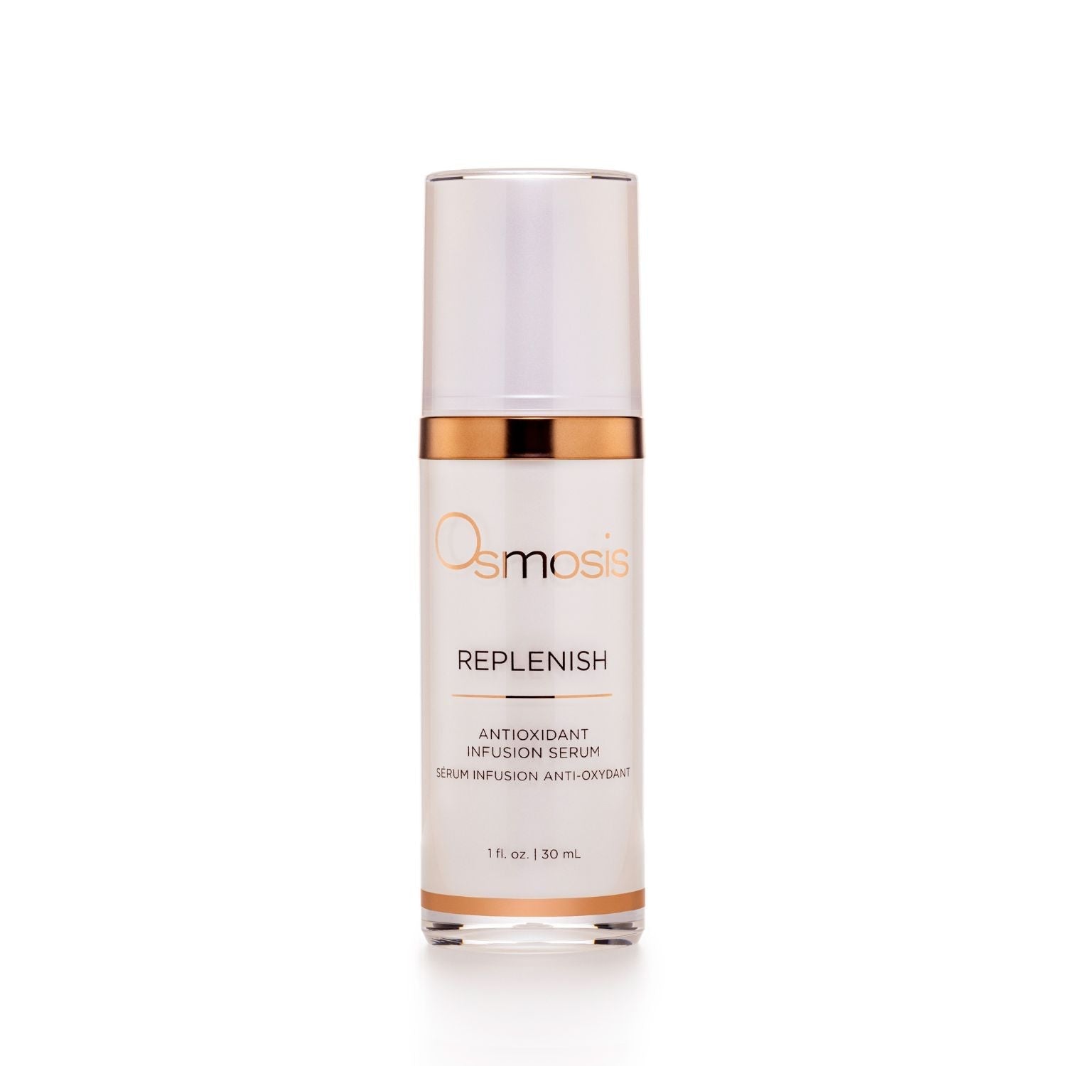 Osmosis Replenish Antioxidant Infusion Serum bottle on a white background