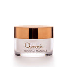 Osmosis Tropical Mango skincare product jar with gold lid on a white background
