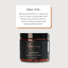 Osmosis Regenerate supplement jar with a text box providing a pro tip on liver health.