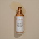 Osmosis stem factor serum bottle on a beige background